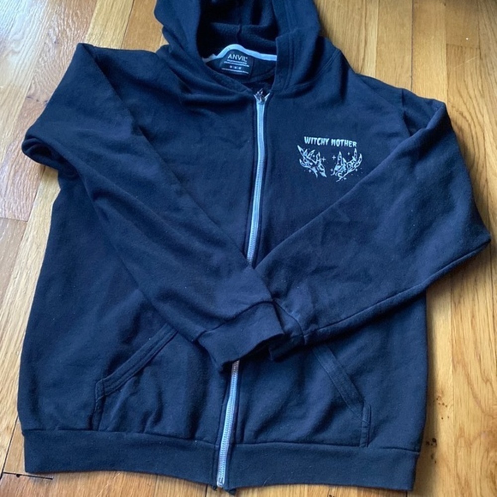 Free The Mother Witchy Mother hands zip hoodie size M EUC. - Picture 2 of 5